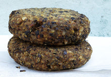 Load image into Gallery viewer, black bean burger patties, 2 pack, vegan & gluten free