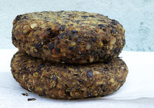 Load image into Gallery viewer, black bean burger patties, 2 pack, vegan &amp; gluten free
